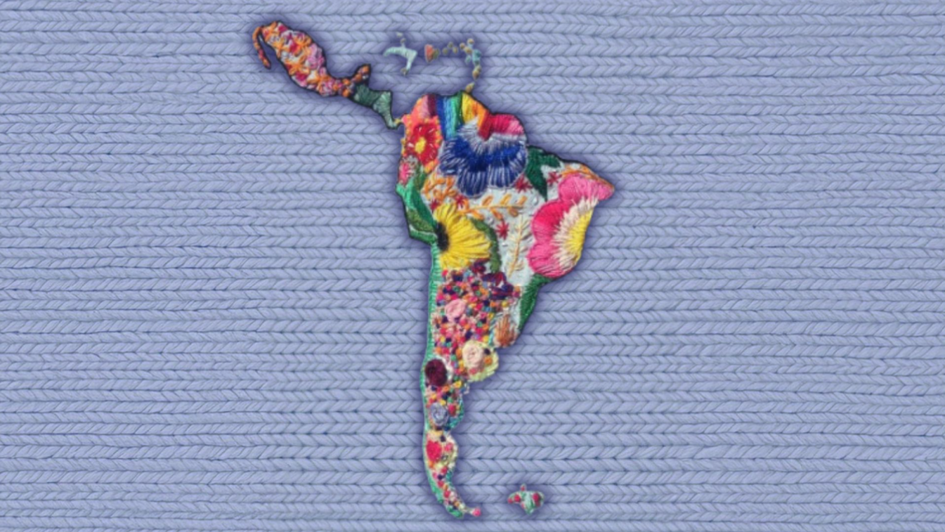 Mapa de América Latina como representación de la identidad latinoamericana